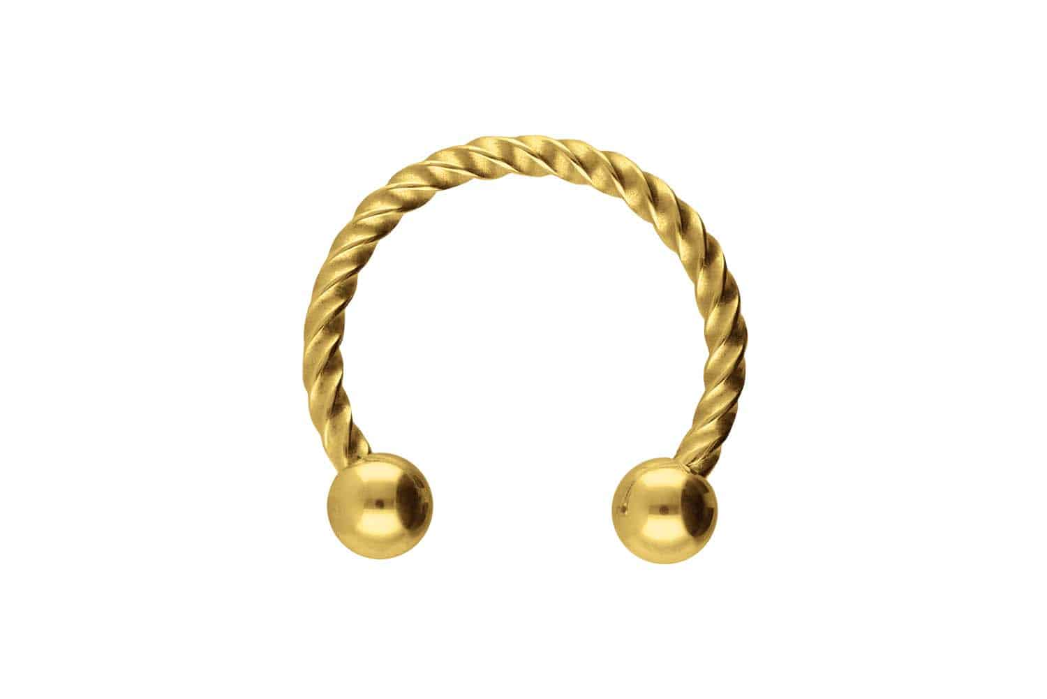 Chirurgenstahl Hufeisenring Piercing GEDREHT